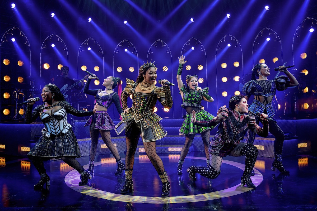 Actors dressed like queen-like pop singers in SIX the Musical, coming to San Francisco