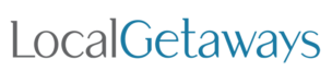 The image shows the text "LocalGetaways" written in a clean, professional font. "Local" is in a dark gray color, while "Getaways" is in blue. The white background makes the text stand out clearly, offering inspiration for local getaways careers or just pure relaxation.