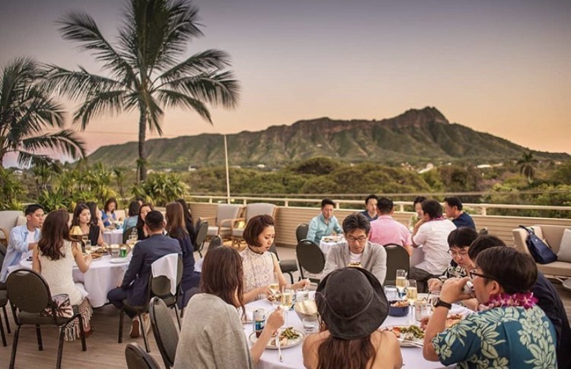 sunset dining deck