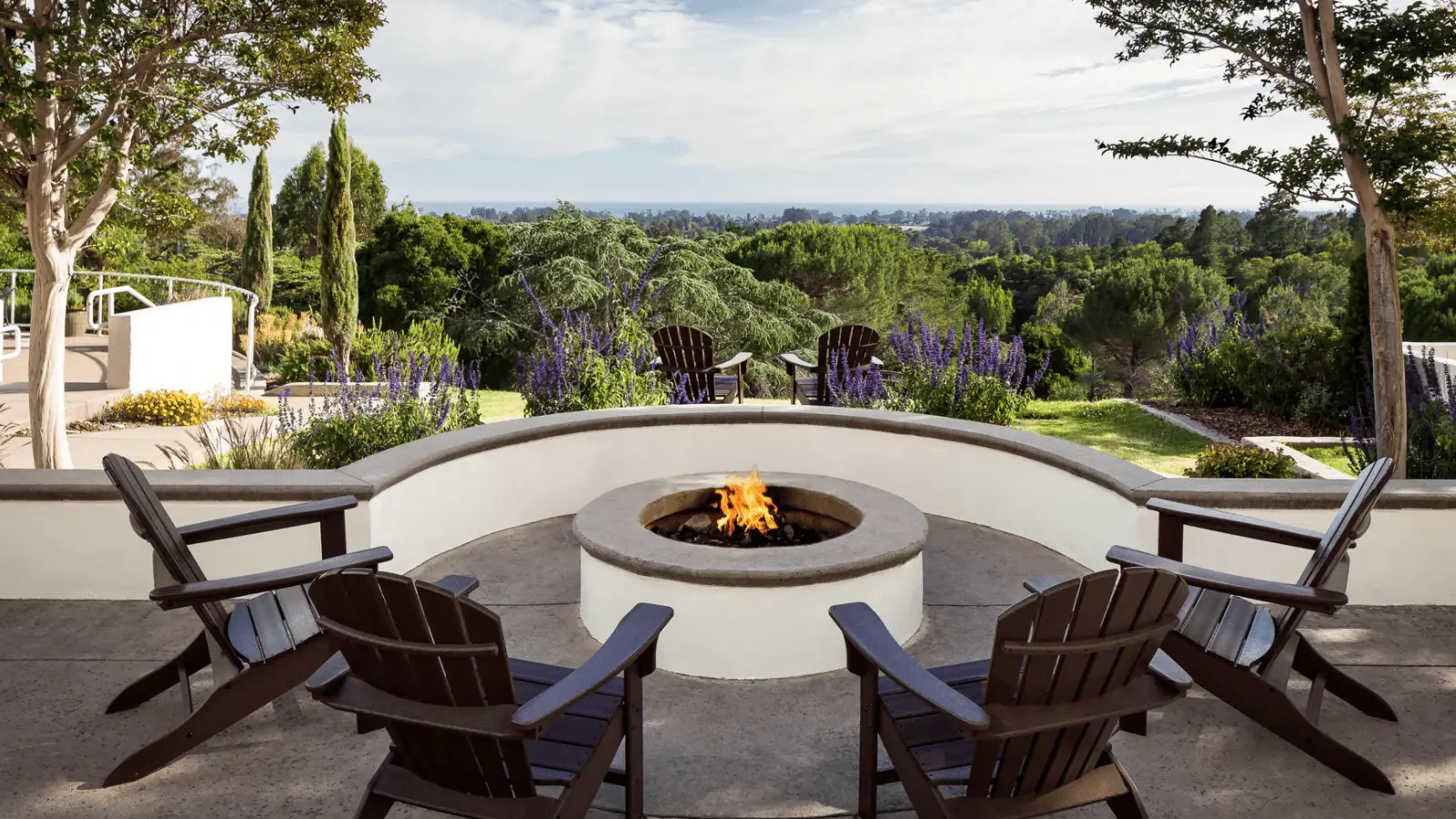 Chaminade firepit with view Santa Cruz