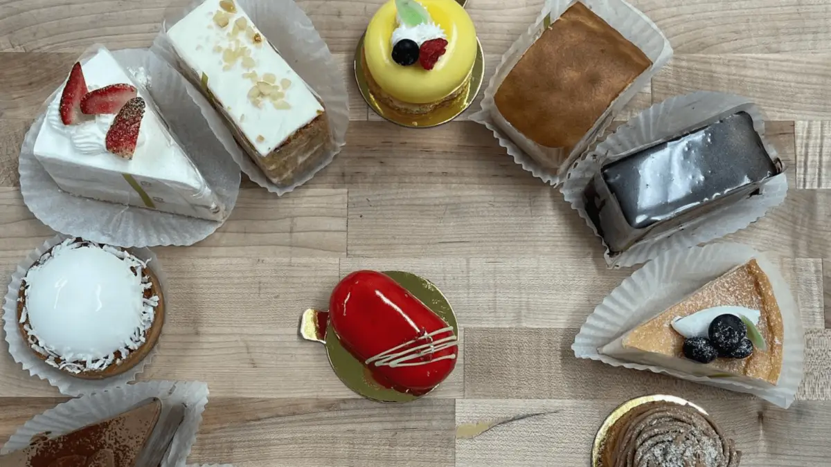 Colorful decorative pastries from Waimea restaurant Patisserie Nanako