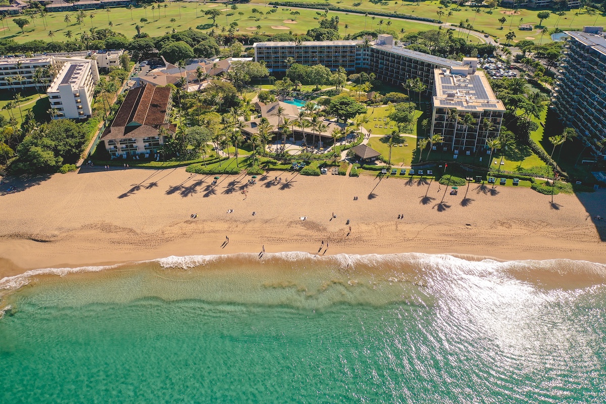 Ka'anapali Beach Resort Aerial Shot