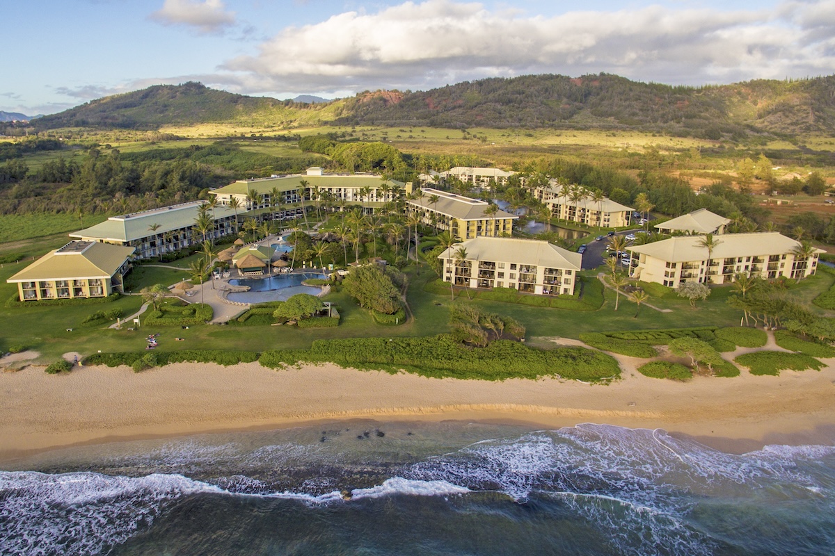 Kauai Beach Resort Aerial Shot