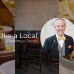 Collage of images of steak from Epic Steak, interior of restaurant Flour+Water and bowl of cioppino, for foodie guide to San Francisco.