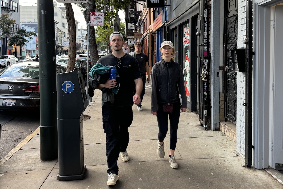 Walking through Hayes Valley.