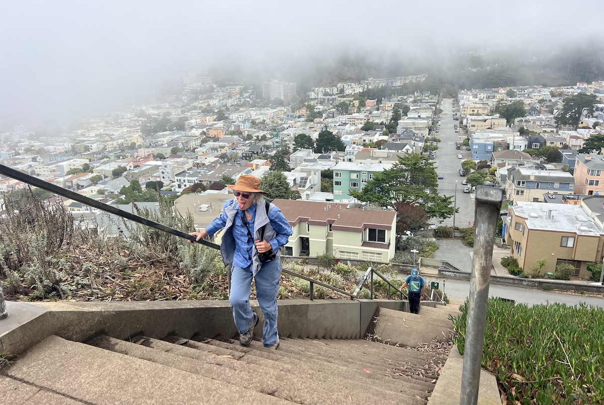 You have to earn the vista at Grandview Park, even in the fog.