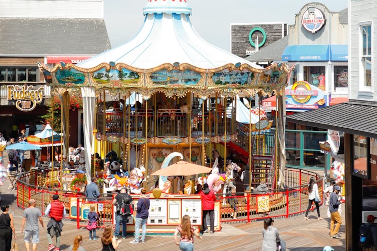 Fisherman's Wharf has all kinds of attractions, like this carousel. Photo by San Francisco Travel Association.